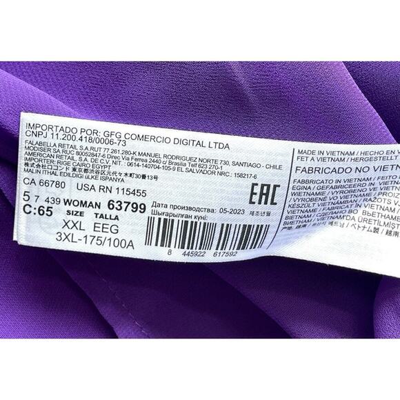 Mango Halter Neck Bow Dress Size 12 Purple Mini Cocktail Party Office Career - Picture 12 of 13